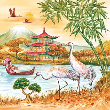 пейзаж в японском стиле - оригинал