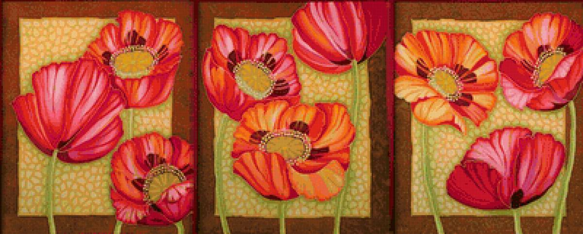 триптих "МАКИ" - предпросмотр