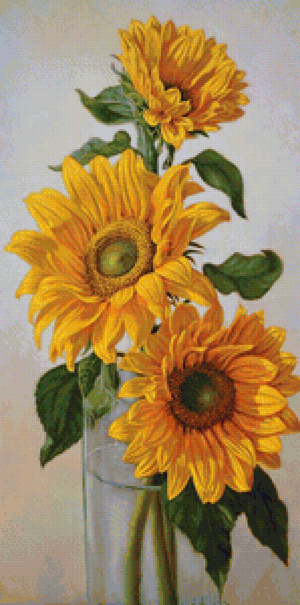 Худ. Фиона Крайг - подсолнухи, цветы - предпросмотр