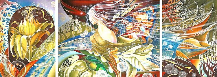 триптих "ДУША ОСЕНИ" - оригинал