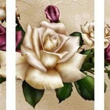 Схема вышивки «Триптих "Розы"»