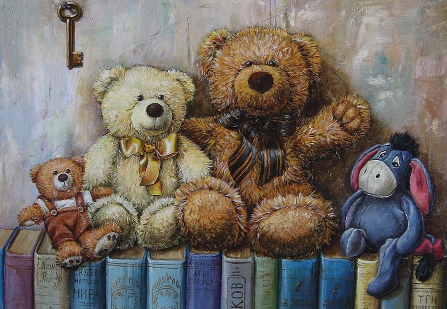 Мишутки - для детей, медведи, животные, игрушки - оригинал