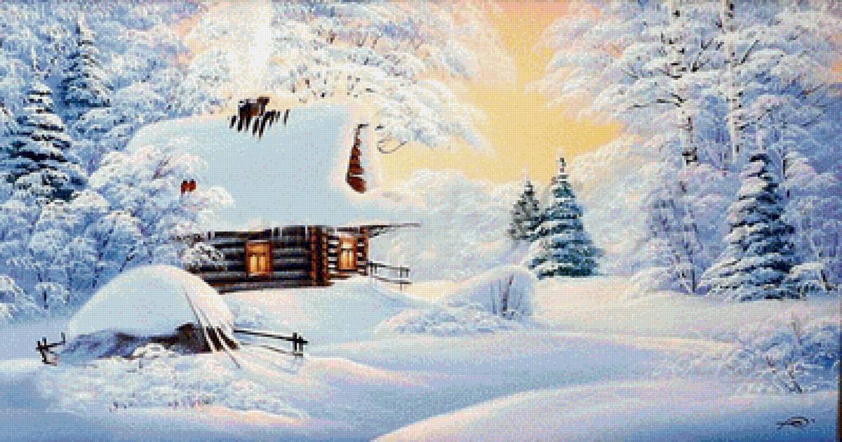 зимняя сказка - зима, деревня, природа, пейзаж - предпросмотр