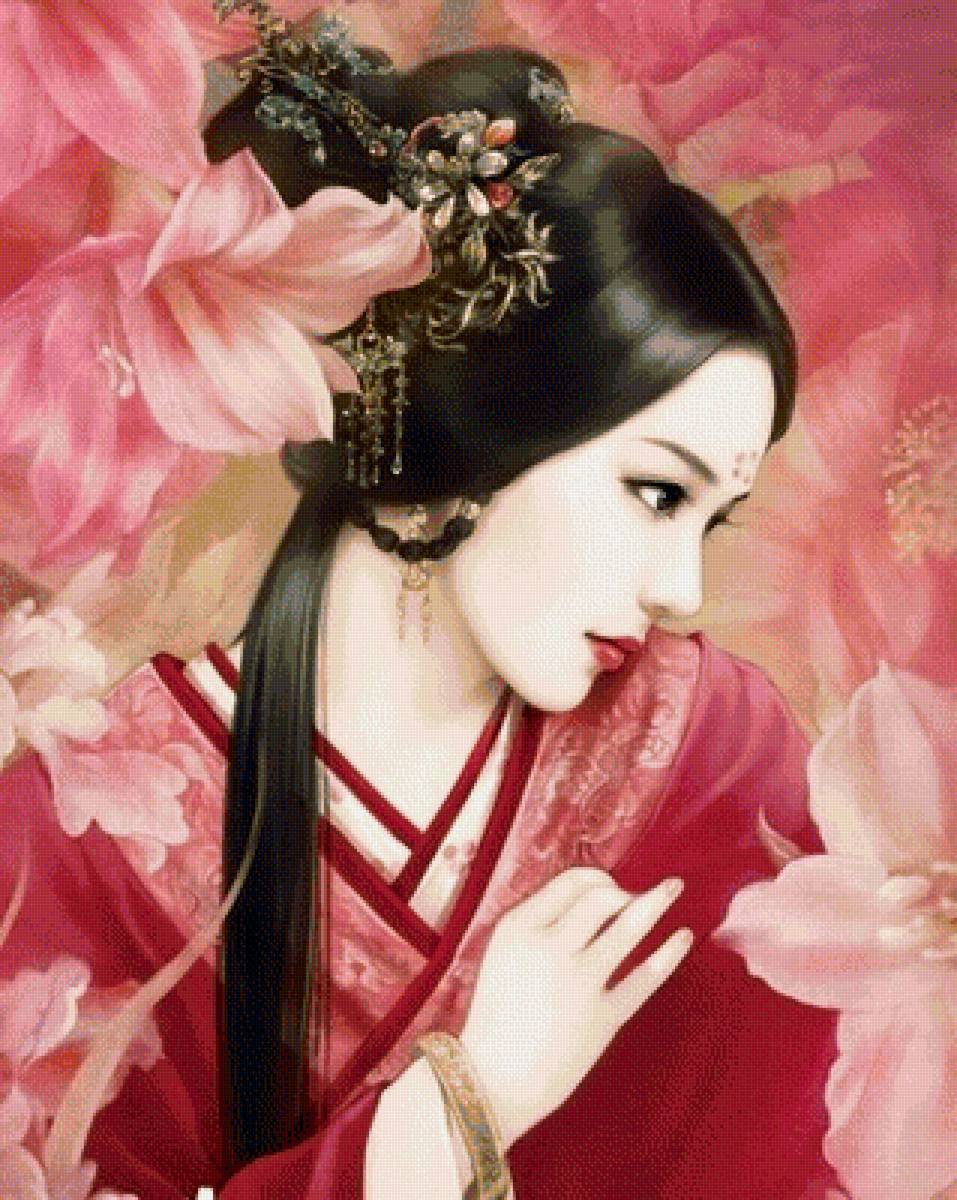 Девушка - цветы, девушка - предпросмотр