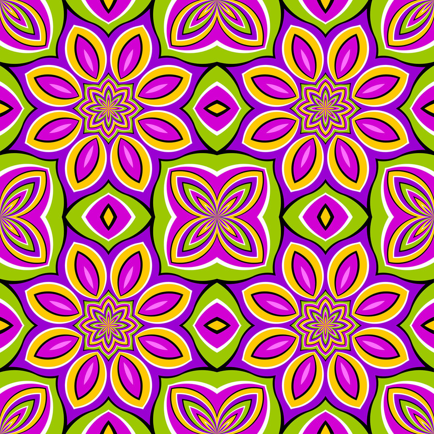 Вышить и не сойти с ума - абстракция, орнамент, движущийся узор, цветы - оригинал