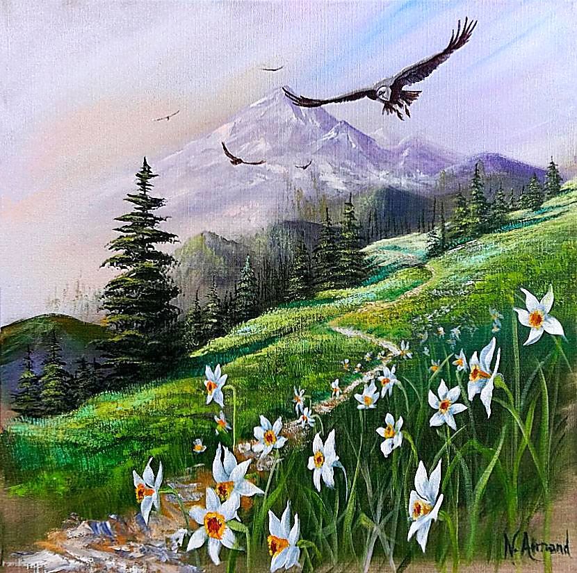 По картине худ. Натальи Арманд. Пейзаж. - пейзаж. живопись. - оригинал