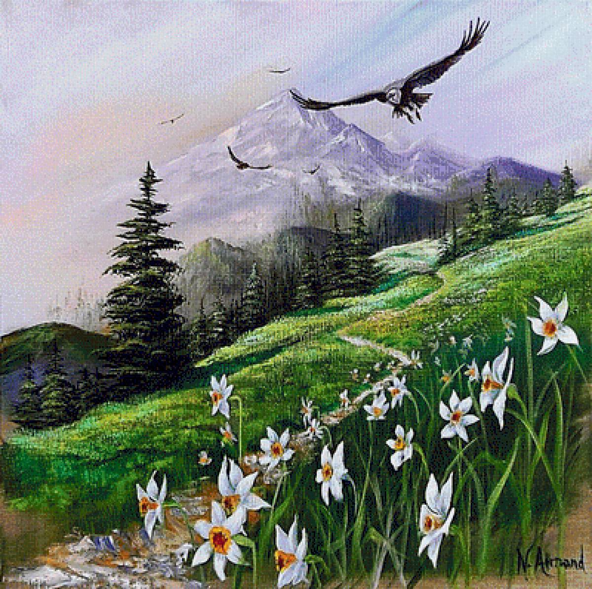 По картине худ. Натальи Арманд. Пейзаж. - пейзаж. живопись. - предпросмотр