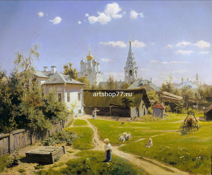 Московский дворик_ВД_Поленов - художники, пейзаж, картины, природа, лето - оригинал