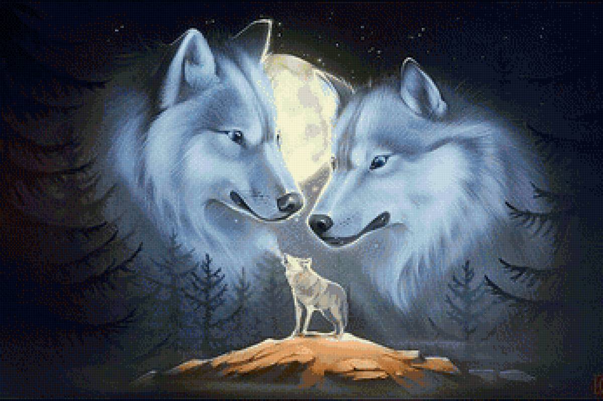 Волк в лесу - природа, волки, лес, животные - предпросмотр