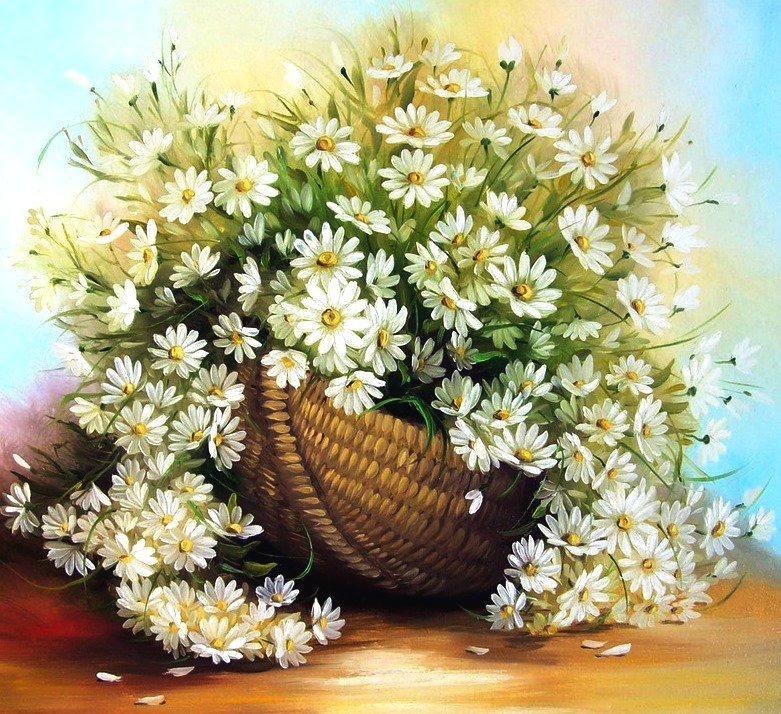 Ромашки - цветы, цветок, букет - оригинал