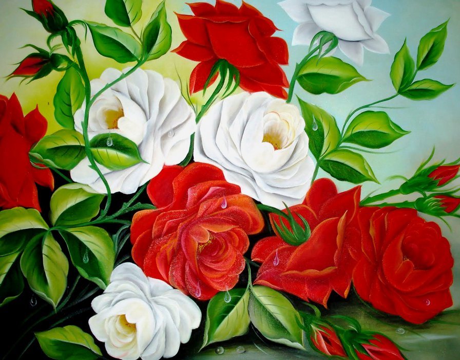 Розы - букет, цветок, роза, цветы - оригинал