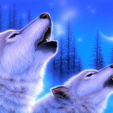 Оригинал схемы вышивки «ВОЙ ВОЛКОВ» (№1257405)