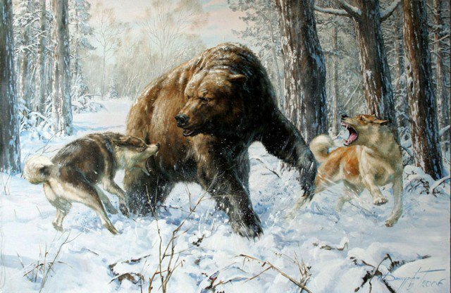 хозяин леса - медведь, охота, животные - оригинал