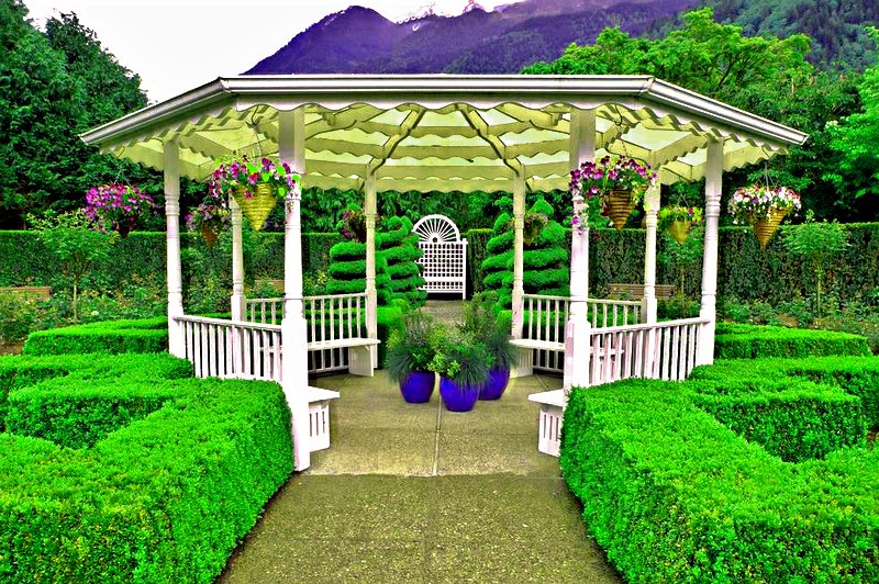 Беседка в парке - парк, беседка - оригинал