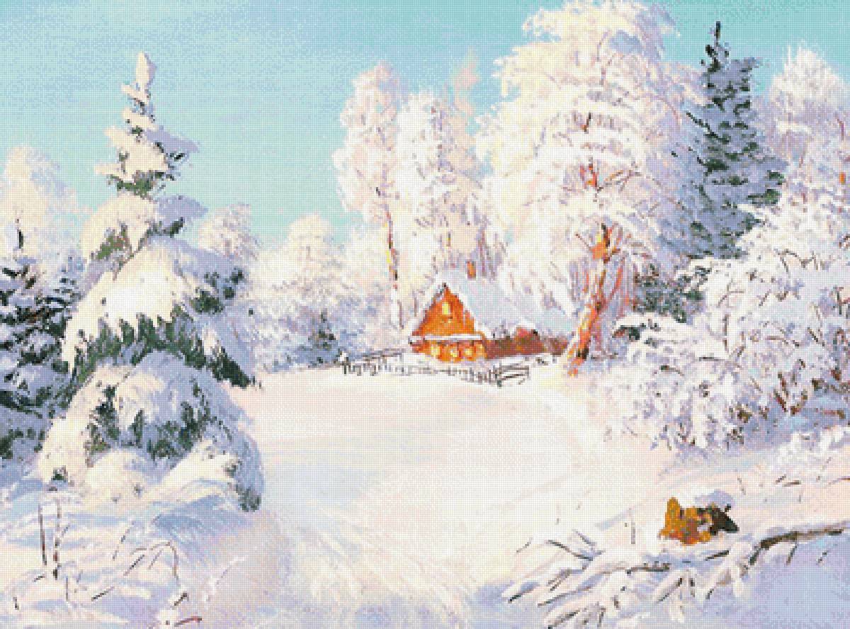 Зимушка русская - зимний пейзаж, сугробы, снег, ели, зима, лес зимой, лесная поляна - предпросмотр