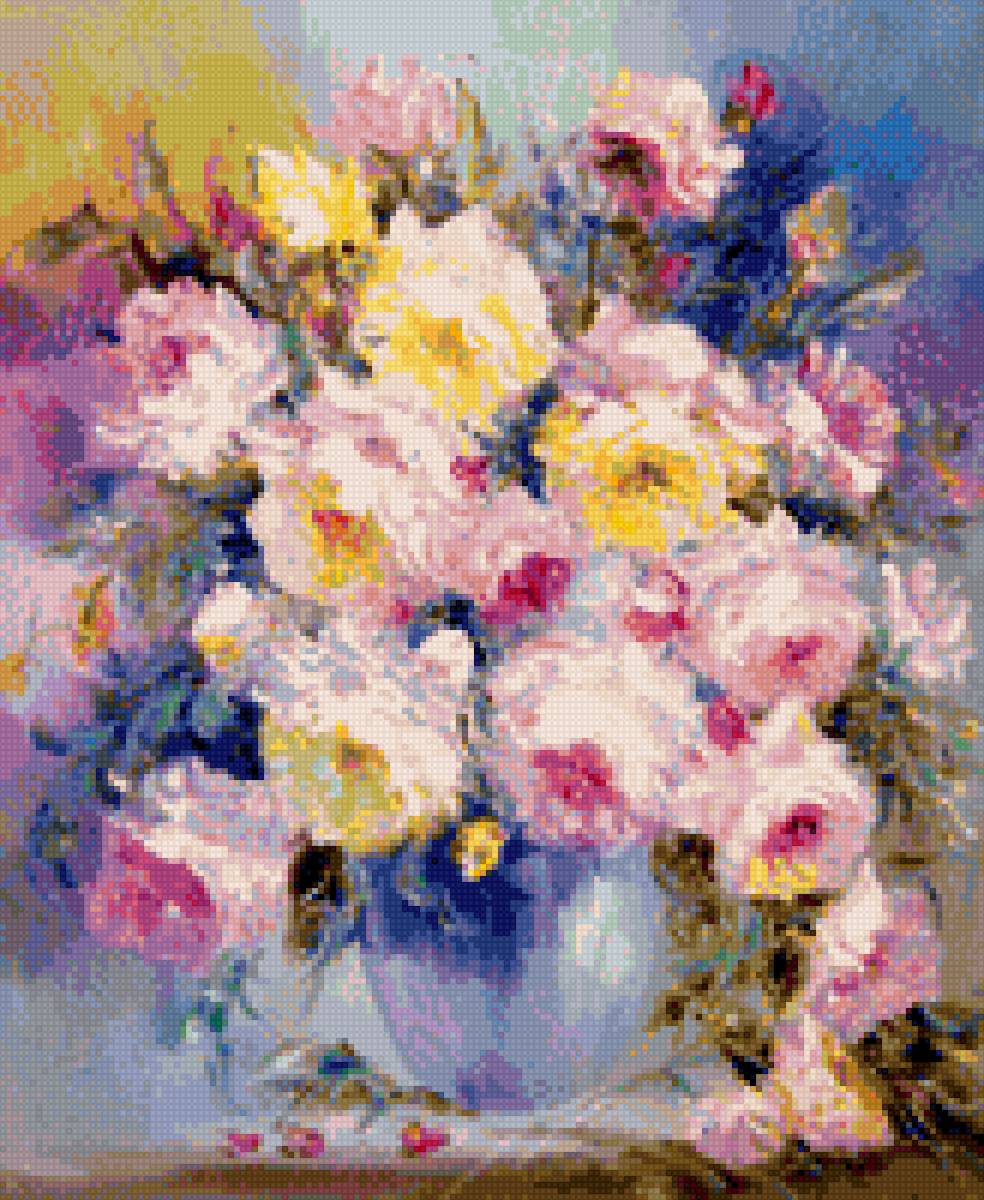 Букет цветов - ваза с цветами, цветы, натюрморт - предпросмотр