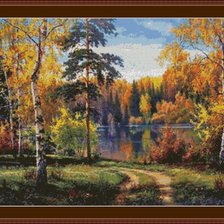 Схема вышивки «лес»