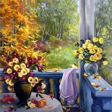 осень на веранде