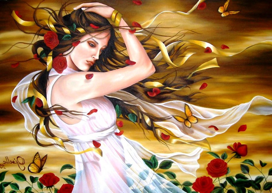 Музыка ветра - люди, девушка, женщина - оригинал