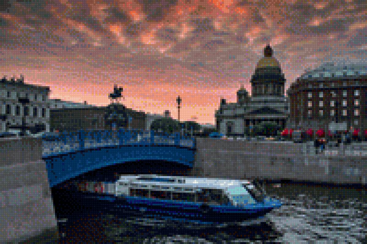 Санкт-Петербург в закате - санкт-петербург, закат - предпросмотр