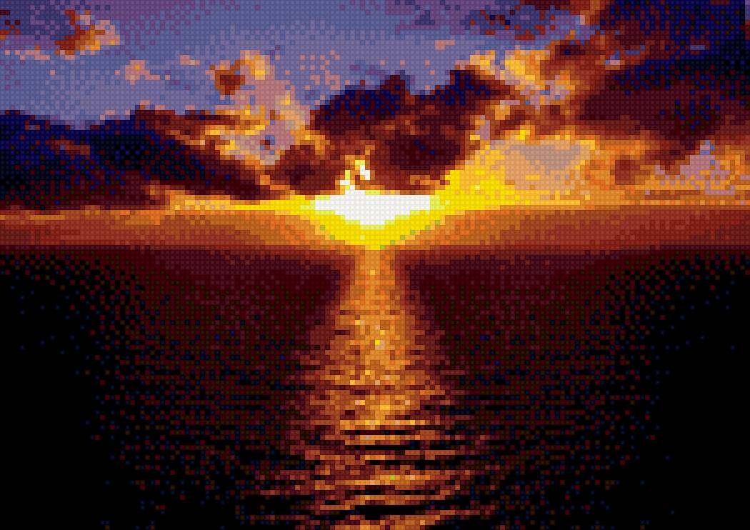 закат - море, природа, закат - предпросмотр