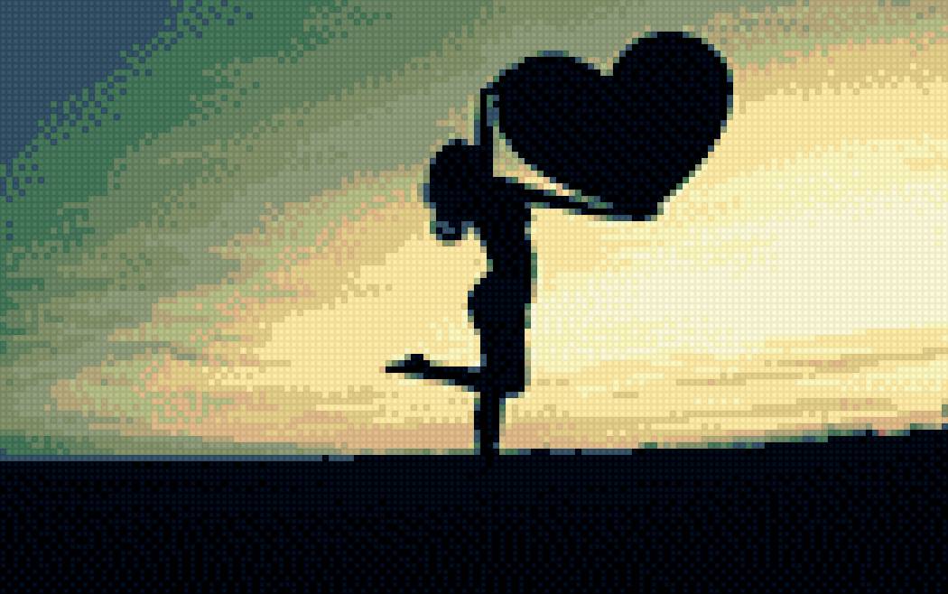 сердце в руках, закат - закат, люди, сердце, девушка - предпросмотр