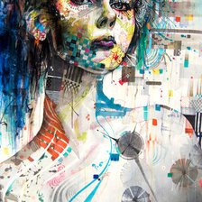 Схема вышивки «девушка»