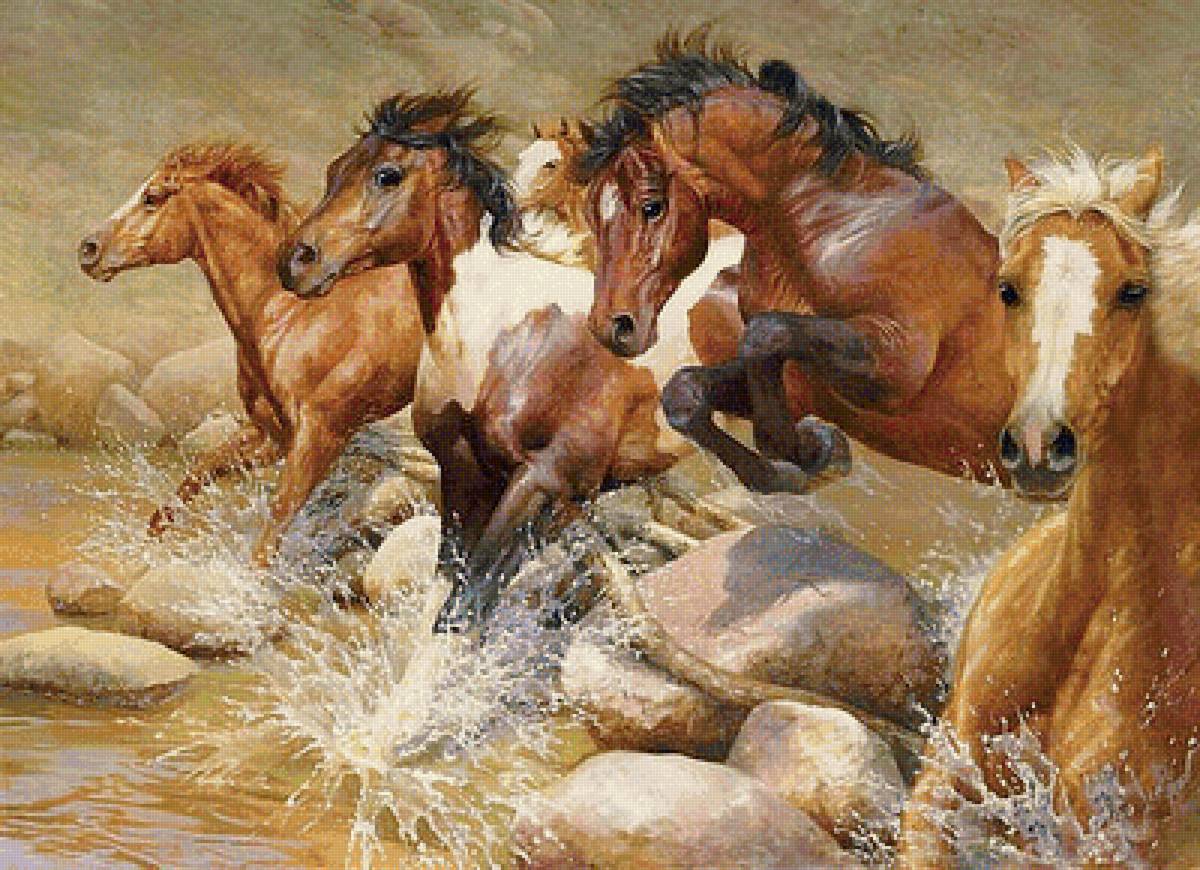 Кони - картина, лошади, кони - предпросмотр