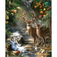 Схема вышивки «олени»
