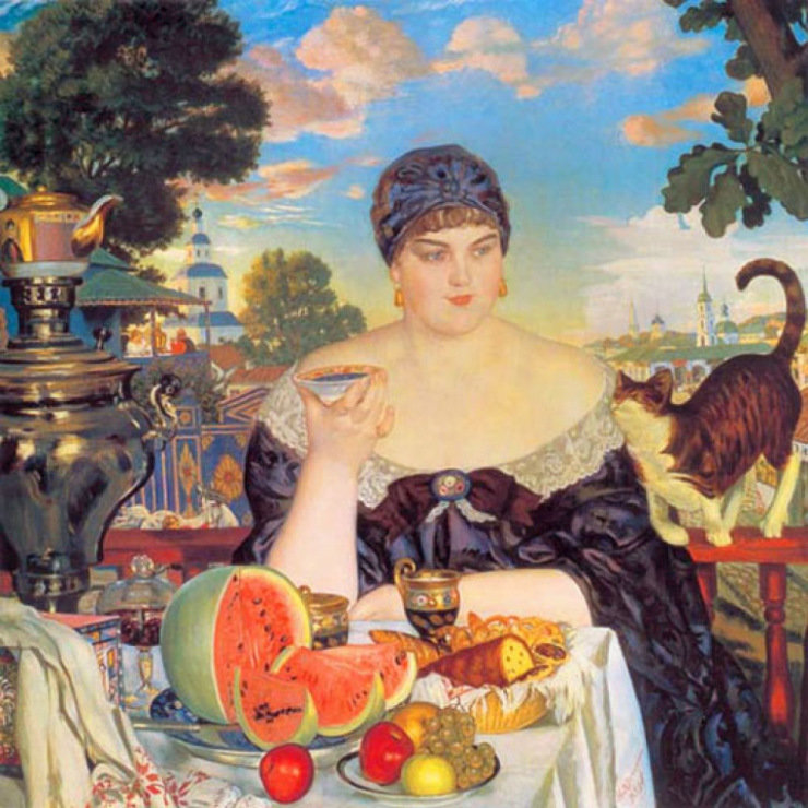 купчиха за чаем - купчиха, барыня, чай - оригинал