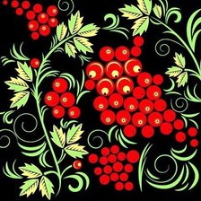 Схема вышивки «Подушка с рябиной»