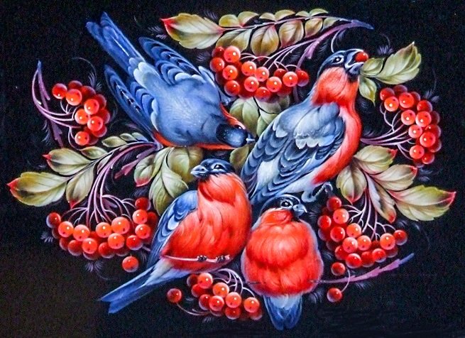 снегири - снегирь, снегири, птицы, рябина - оригинал