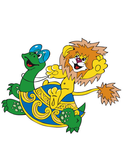 Схема вышивки «Львенок и черепаха» (№1264852) Вышивка