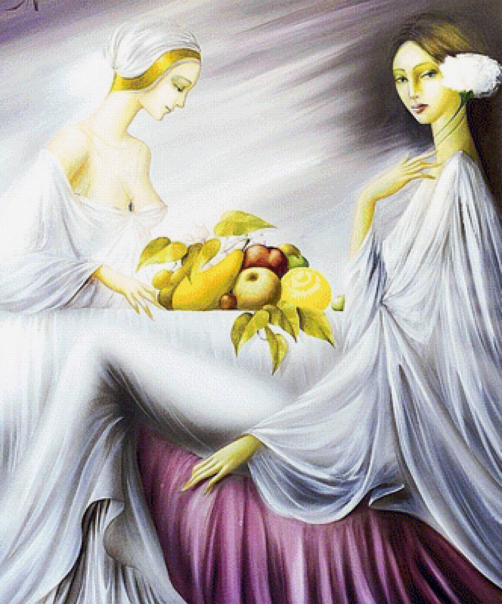 Прекрасные дамы худ. Филиппа Оге. - живопись. - предпросмотр