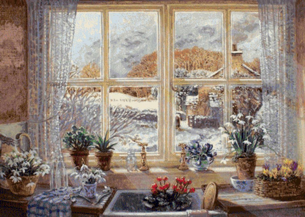 zimowe okienko - zima, okno - предпросмотр