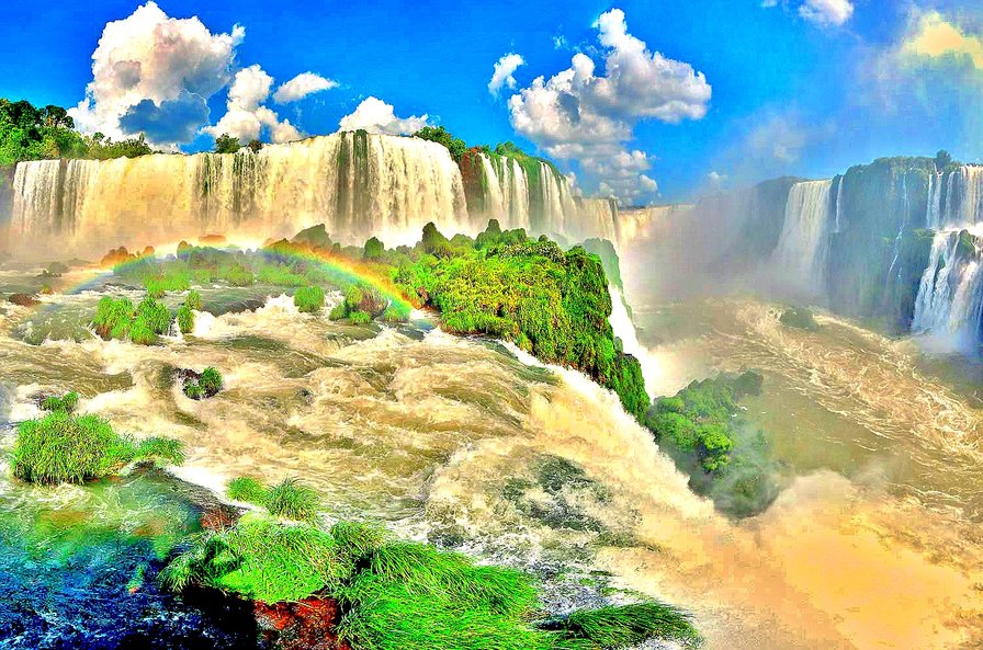 водопад Игуасу - водопад, бразилия, южная америка, вода - оригинал
