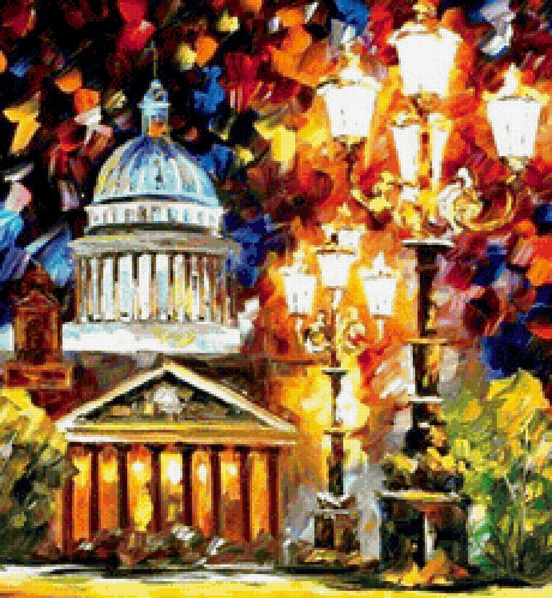 Исакиевский собор ночью (вариант 2) - романтика, ночь, питер, архитектура, городской пейзаж - предпросмотр