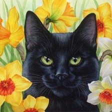 Схема вышивки «в нарцизах»