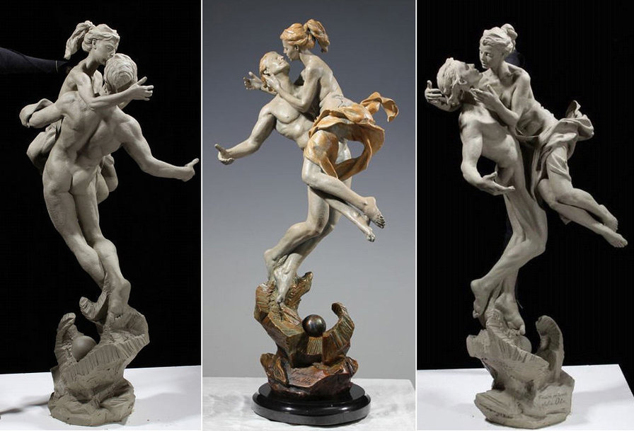 триптих Красота и Грация - скульптура, красота - оригинал