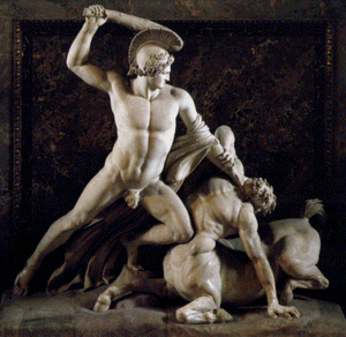 тесей и кентавр - скульптура, греция, мифы - предпросмотр