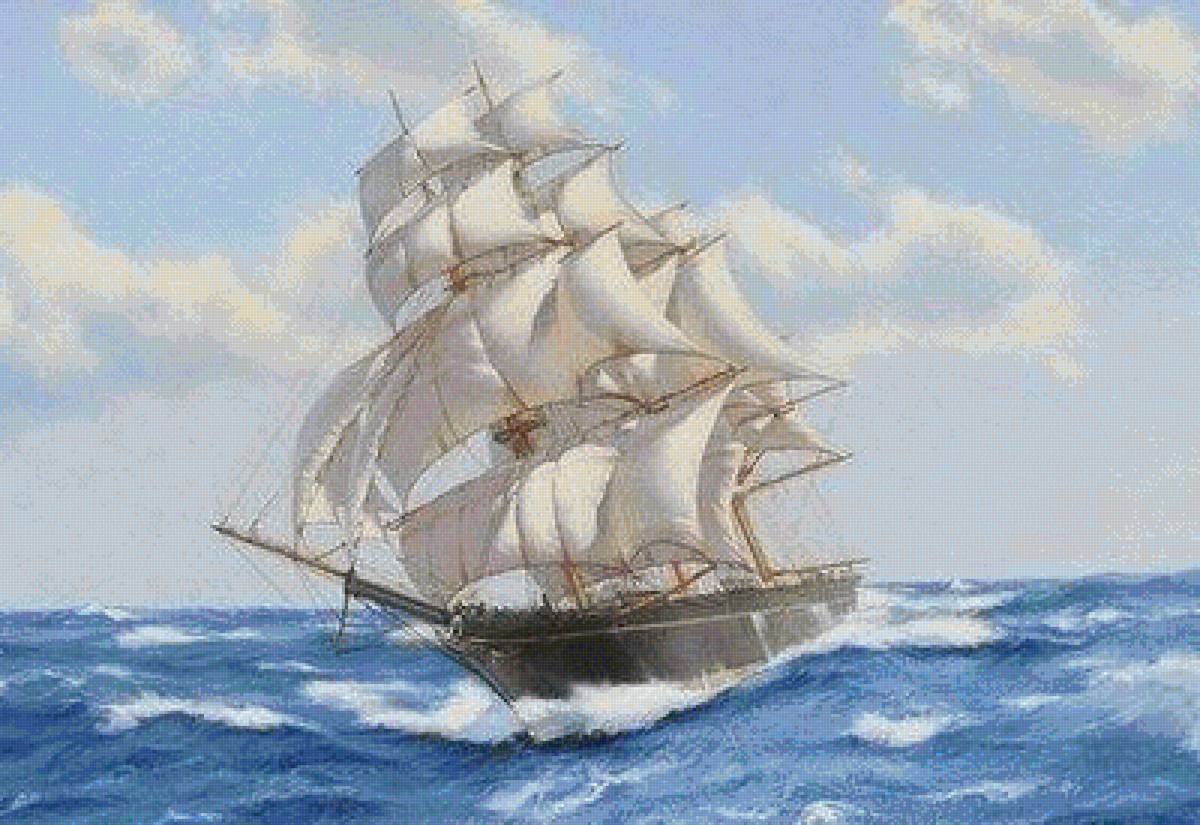 морская тема - корабль, пейзаж, море - предпросмотр