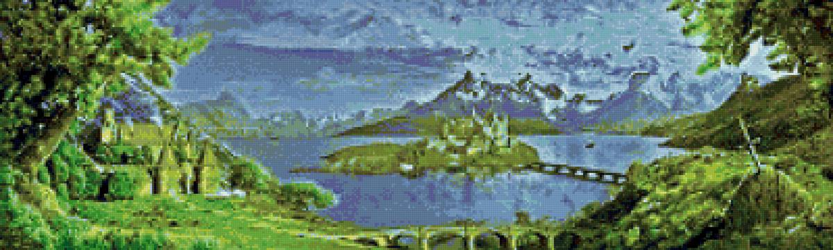 Замок на воде - вода, замок - предпросмотр