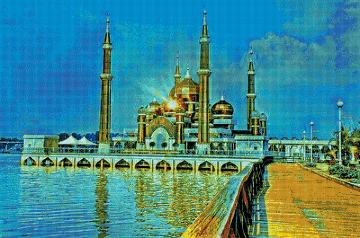 Восточная малайзия. Кристальная мечеть – Куала-Тренгану, Малайзия. Хрустальная мечеть в Малайзии. Кристальная мечеть Малайзия фото. Самая красивая мечеть.