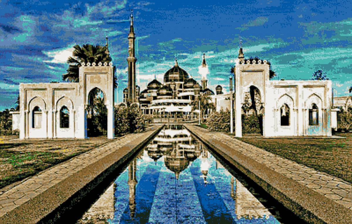 Кристальная мечеть - восток, мечеть, азия, малайзия - предпросмотр