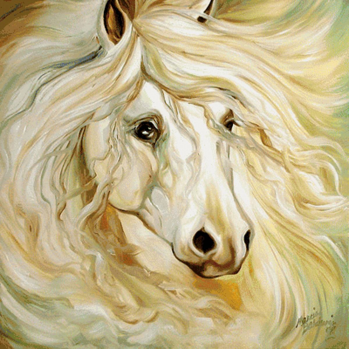 лошадь - картины, лошади, живопись, кони, животные - предпросмотр