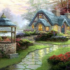 Схема вышивки «дом с колодцем»