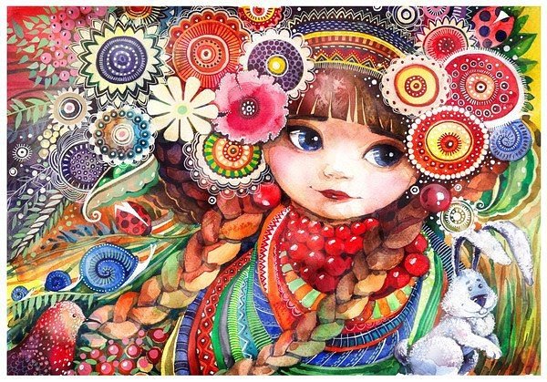 Девушка - иллюстрация, сказки - оригинал