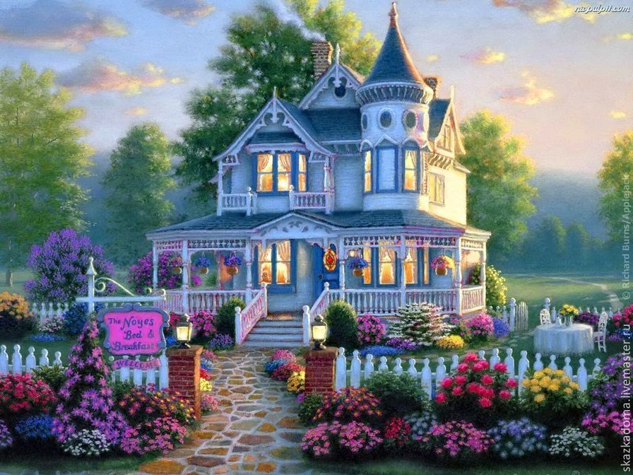 волшебный замок - голубой, замок - оригинал