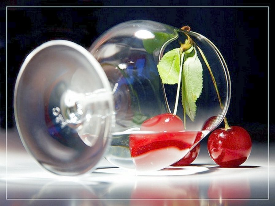 вишневая тема - вишня бокал вишневая тема - оригинал