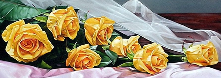 Желтые розы - букет, цветы - оригинал